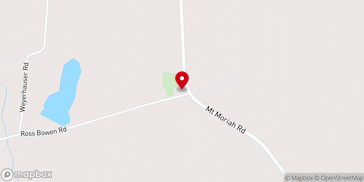 Map showing location of Mount Moriah Methodist Church