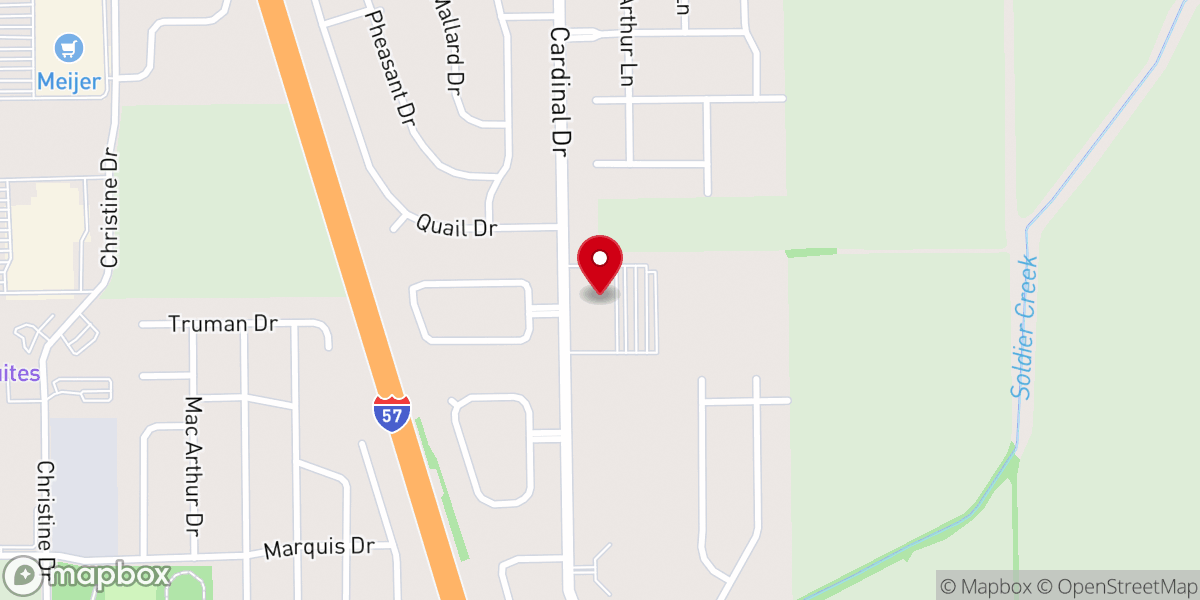 Map showing location of River Valley Christian Worship