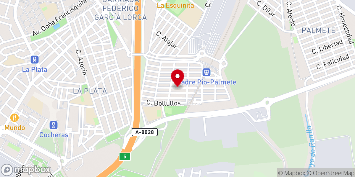 Map showing location of Hermandad de Padre Pio