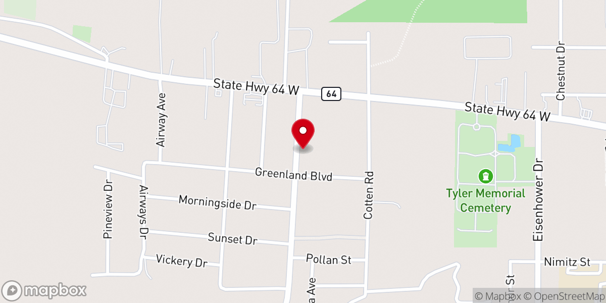 Map showing location of Lifegate Free Will Baptist Fellowship
