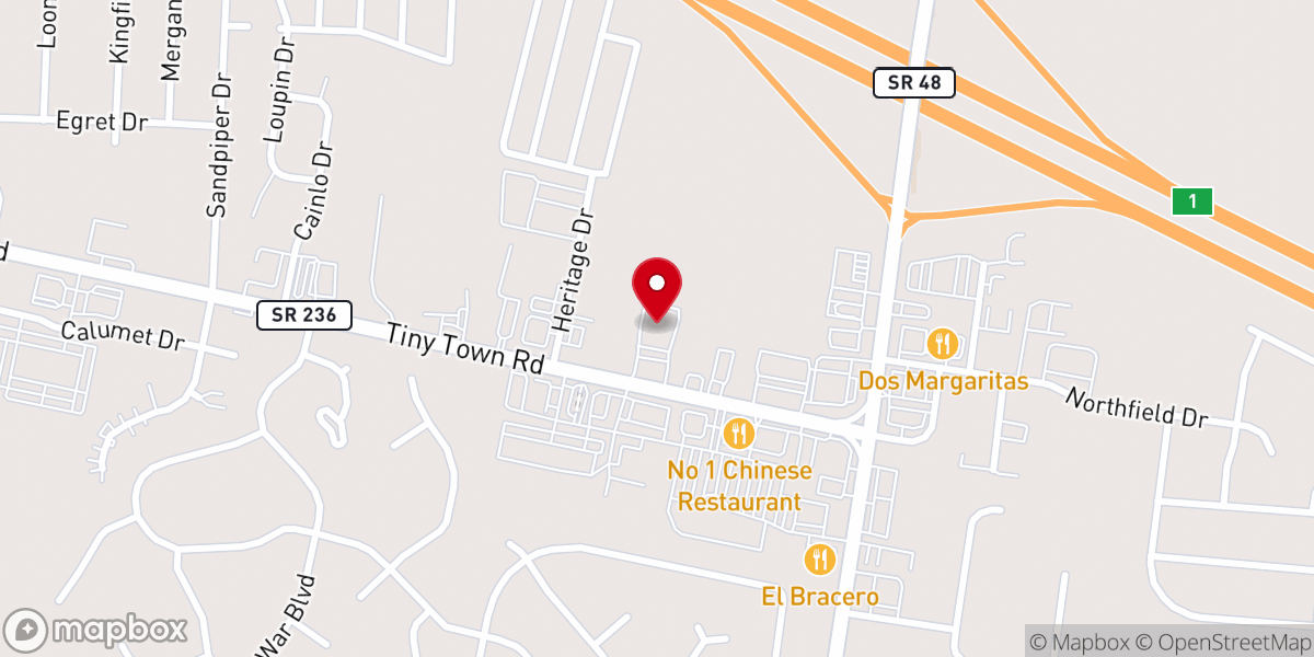 Map showing location of St John Missionary Baptist Church
