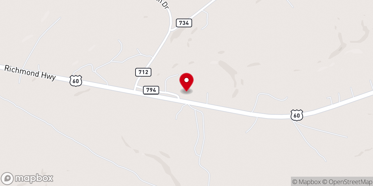 Map showing location of Poplar Church