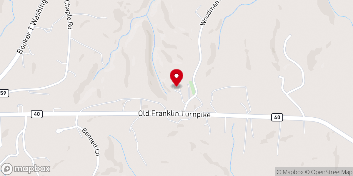 Map showing location of Rocky Mt Church of Christ