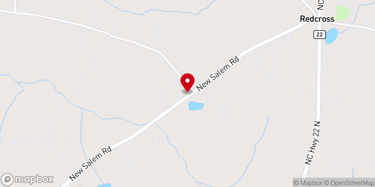 Map showing location of Bethel United Methodist Church