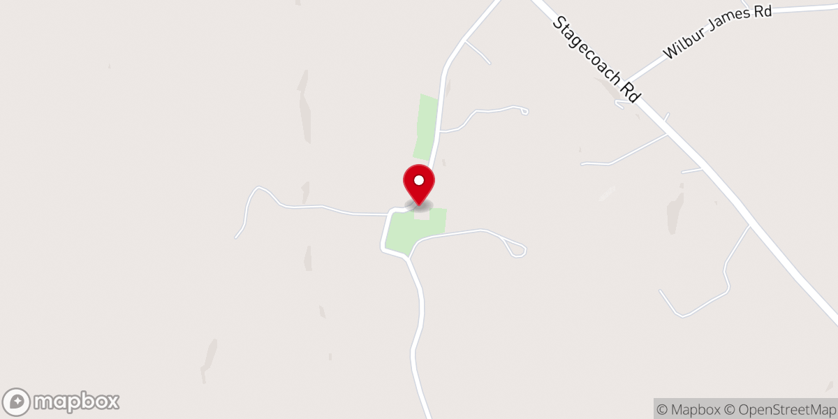 Map showing location of Olive Branch Church