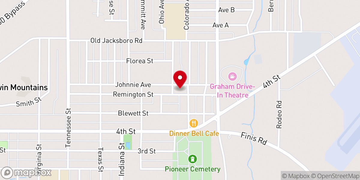 Map showing location of Graham Church of God