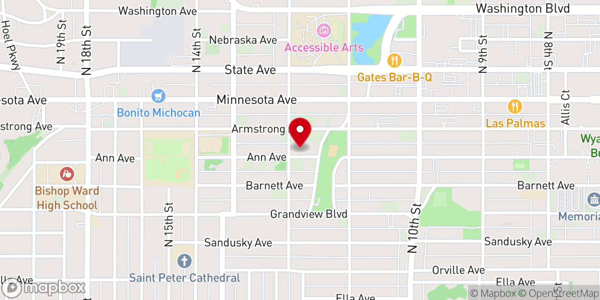 Map showing location of Emmanuel Temple Church of God in Christ