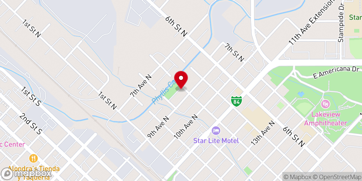 Map showing location of Elim United Church