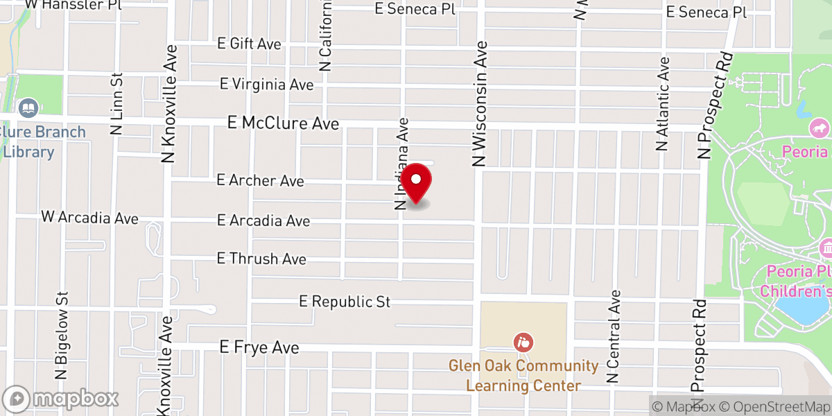 Map showing location of Prince of Peace Missionary Baptist Church