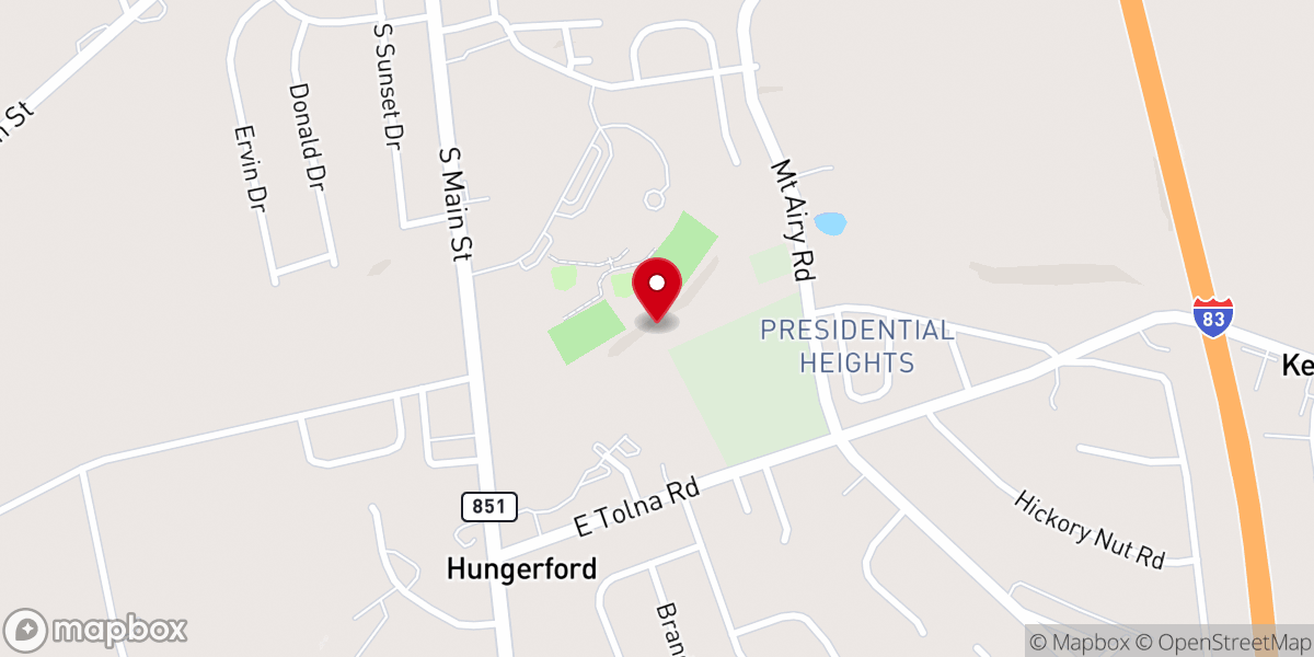 Map showing location of Turnpike Baptist Church Inc