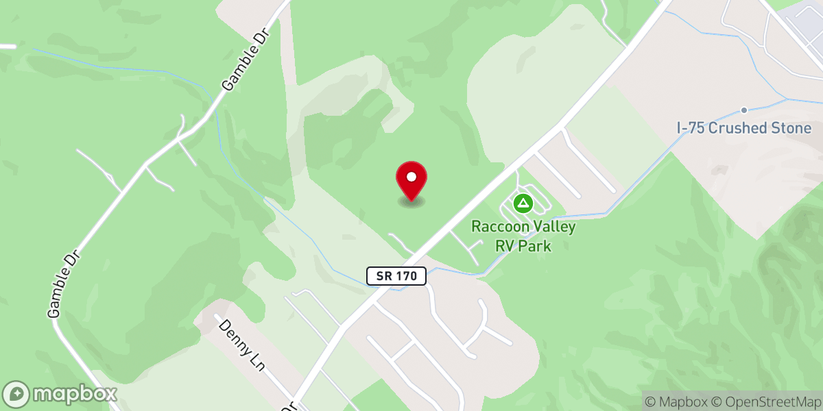 Map showing location of Mt Harmony Baptist Church