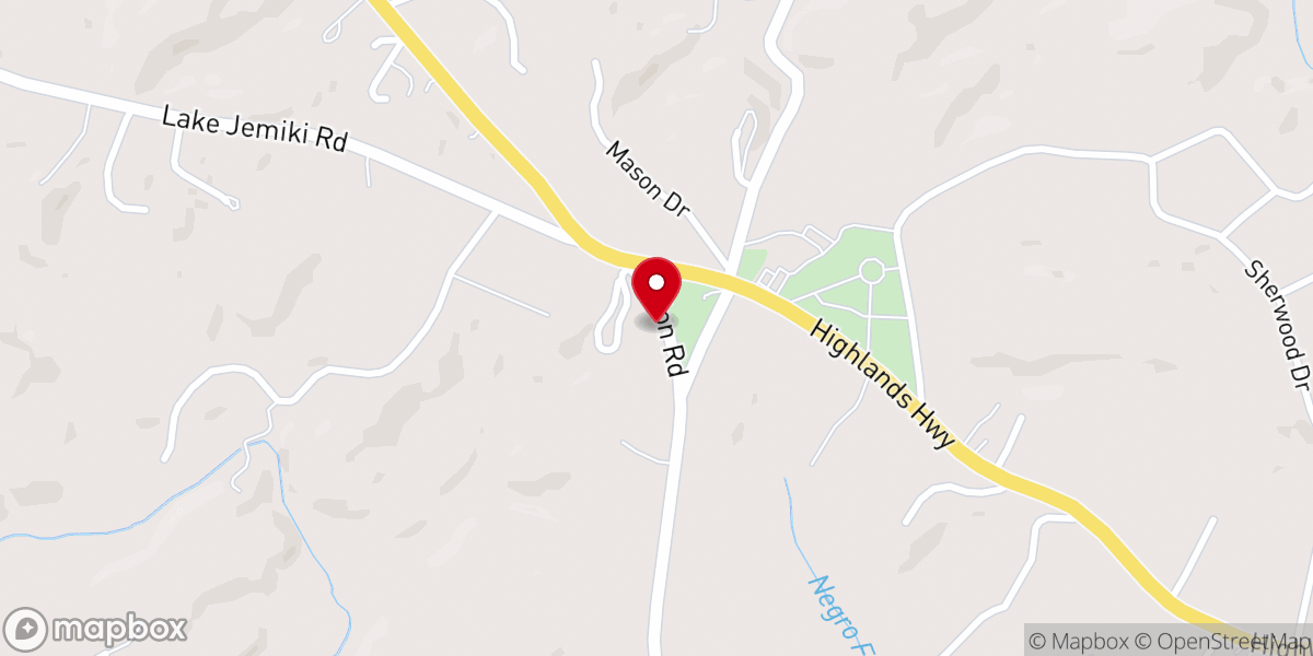 Map showing location of Zion Church