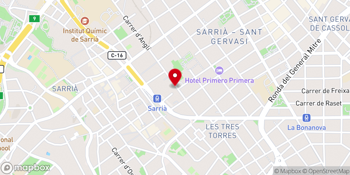 Map showing location of Iglesia Francesa de Nuestra Señora de Lourdes