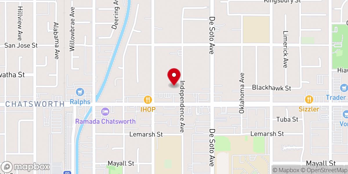 Map showing location of Our Lady of Lourdes Ministry