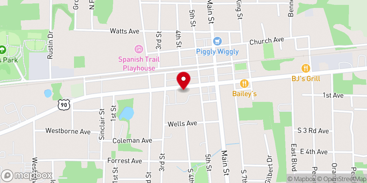 Map showing location of First Methodist Church of Chipley