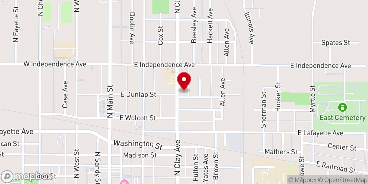 Map showing location of Community Temple Cogic
