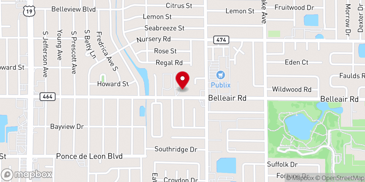 Map showing location of Central Church of Christ
