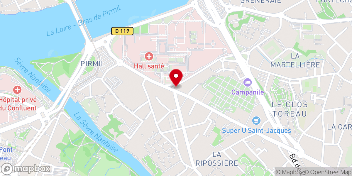 Map showing location of Chapelle Notre-Dame-de-Bonne-Garde de Nantes