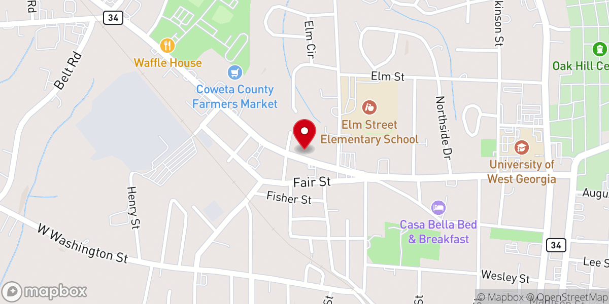 Map showing location of Holy Zion Center of Deliverance