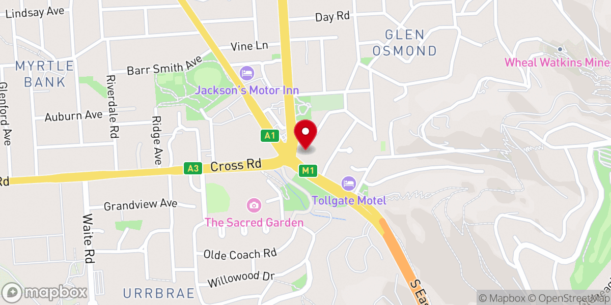 Map showing location of St Saviour's Anglican Church