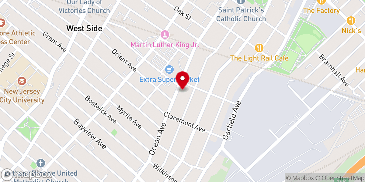 Map showing location of Faith Temple Baptist Church