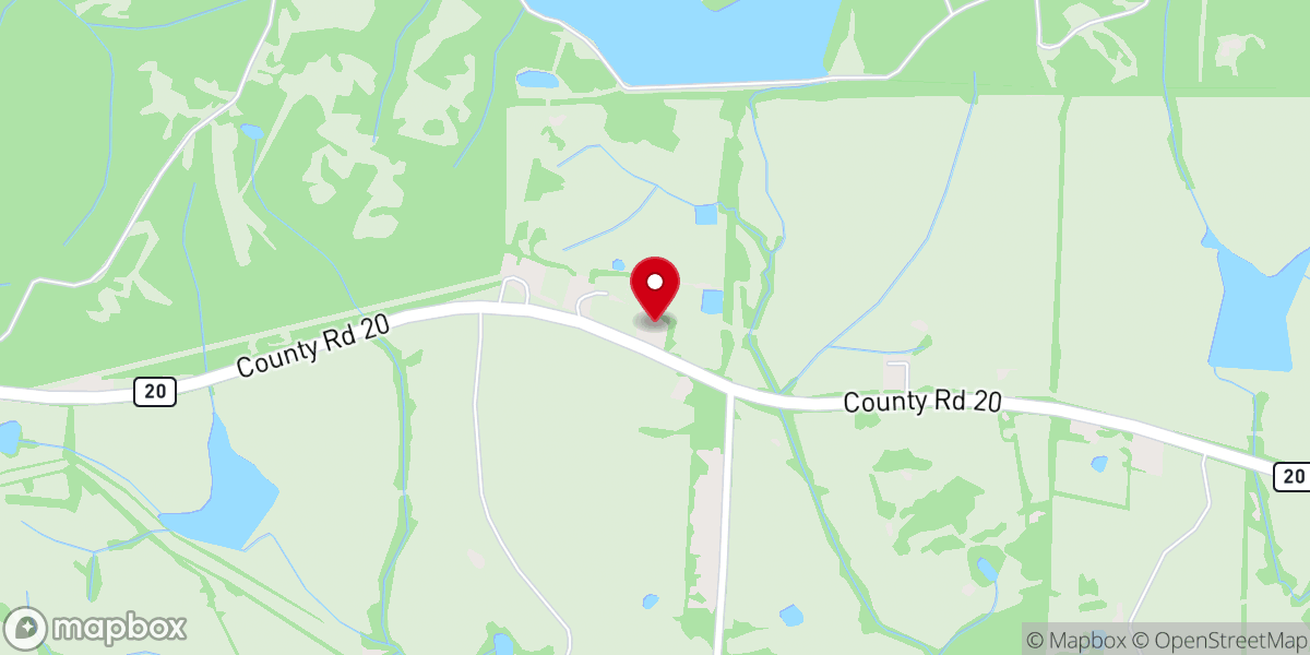 Map showing location of Sumterville Church
