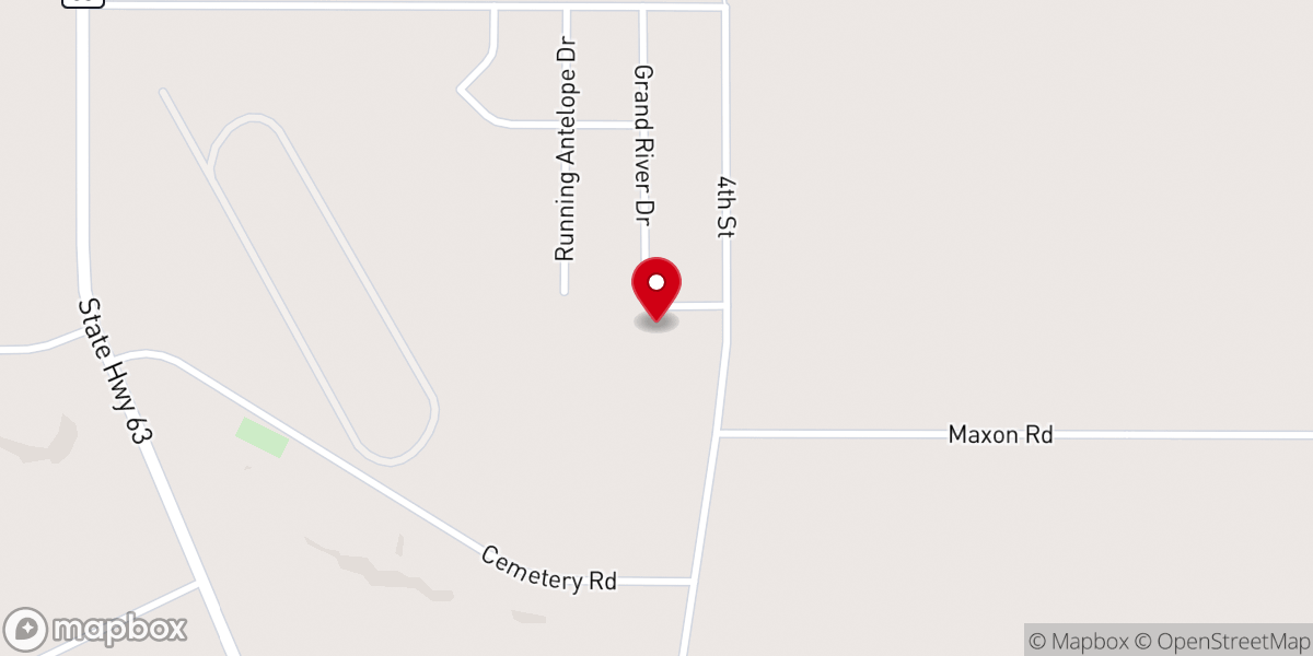 Map showing location of Little Eagle Holiness Chapel
