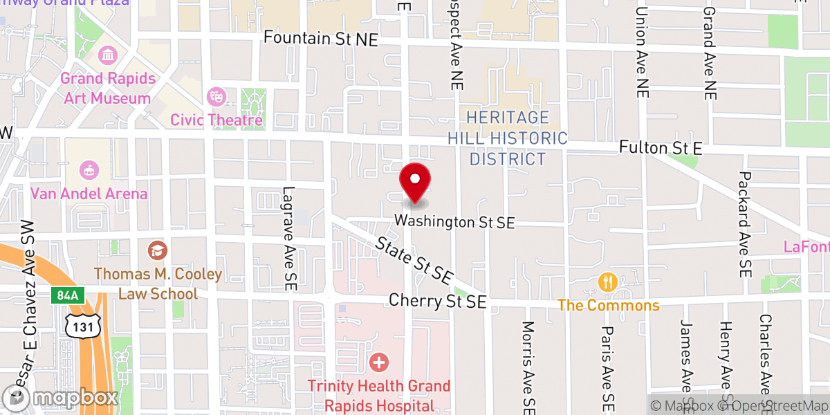 Map showing location of Cornerstone Church - Heritage Hill Campus