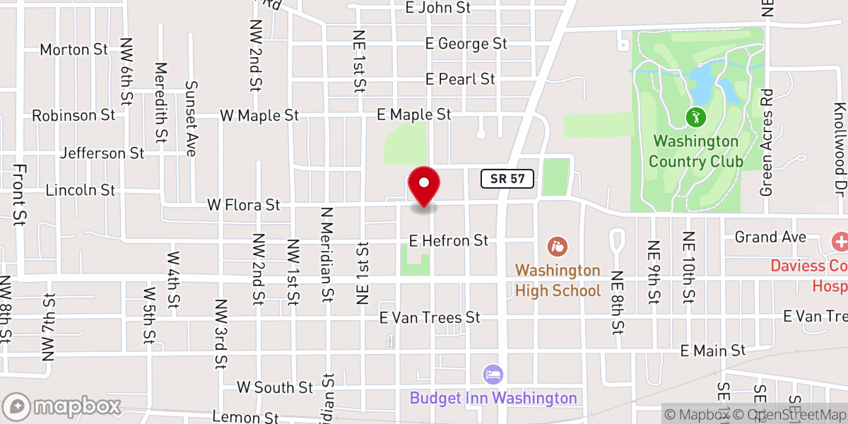 Map showing location of Our Lady of Hope