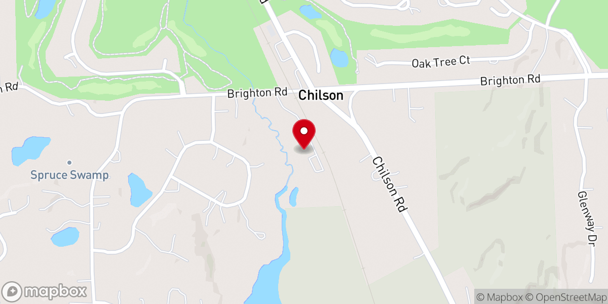 Map showing location of Chilson Hills Church