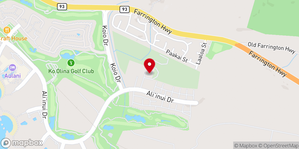 Map showing location of Ko Olina Weddings