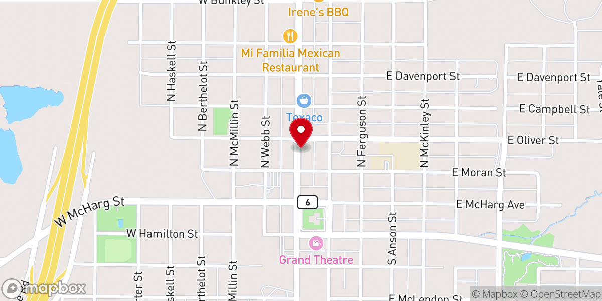 Map showing location of First Baptist Church-Stamford