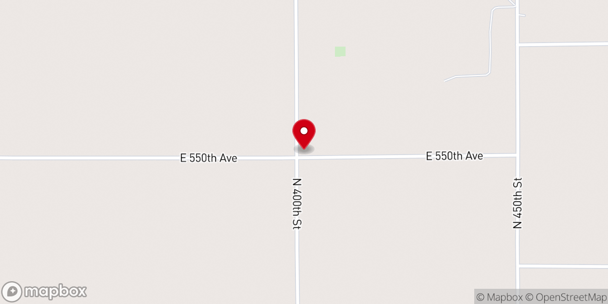 Map showing location of Prior Grove Baptist Church