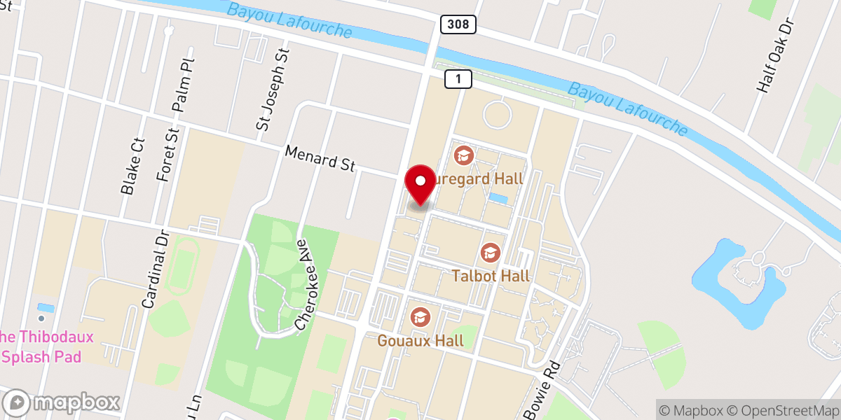 Map showing location of Baptist Collegiate Ministry