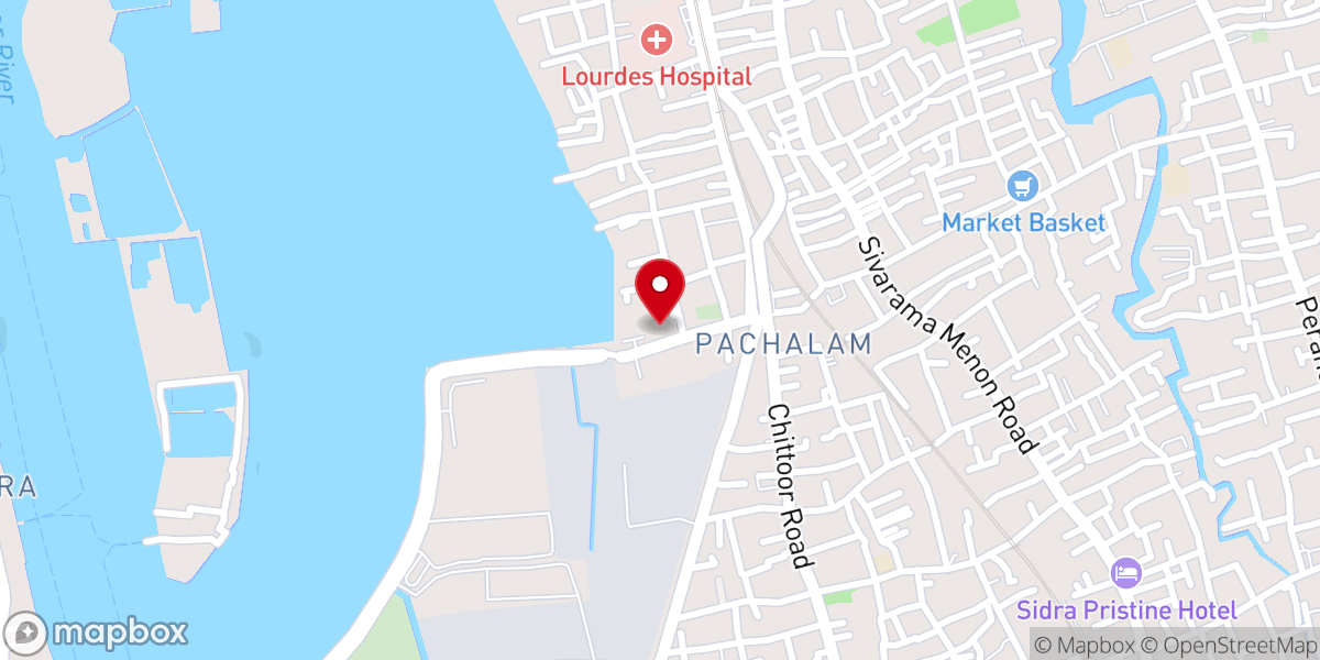 Map showing location of Our Lady of Mount Carmel Roman Catholic Church, Chathiath