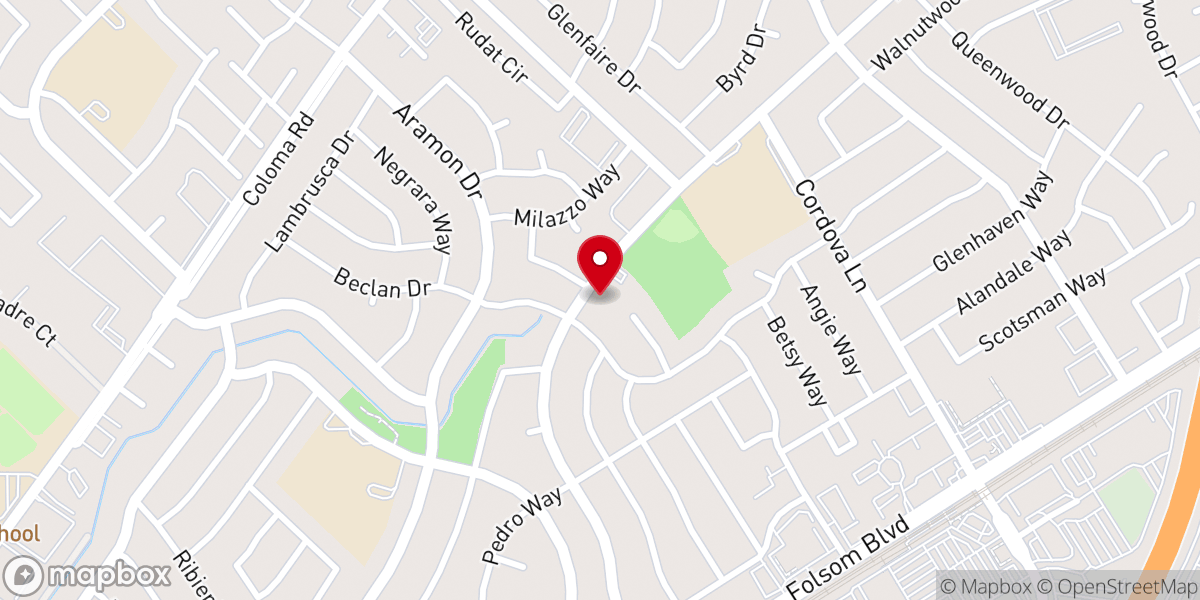 Map showing location of Rancho Cordova United Methodist Church