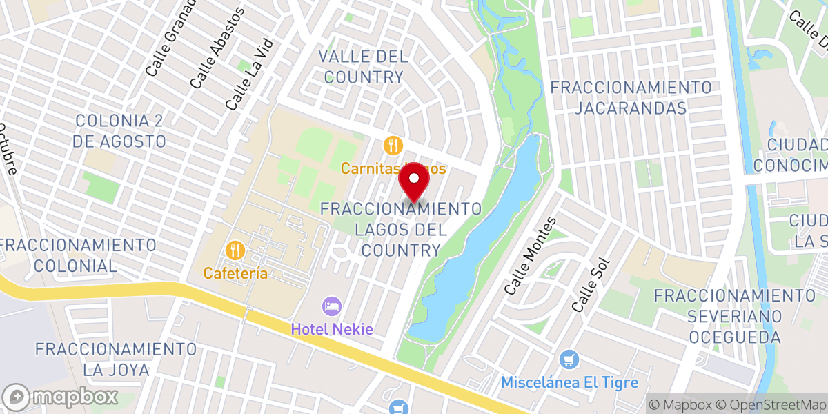 Map showing location of Templo Nuestra Sra. Czestochowa y San Juan Pablo ll