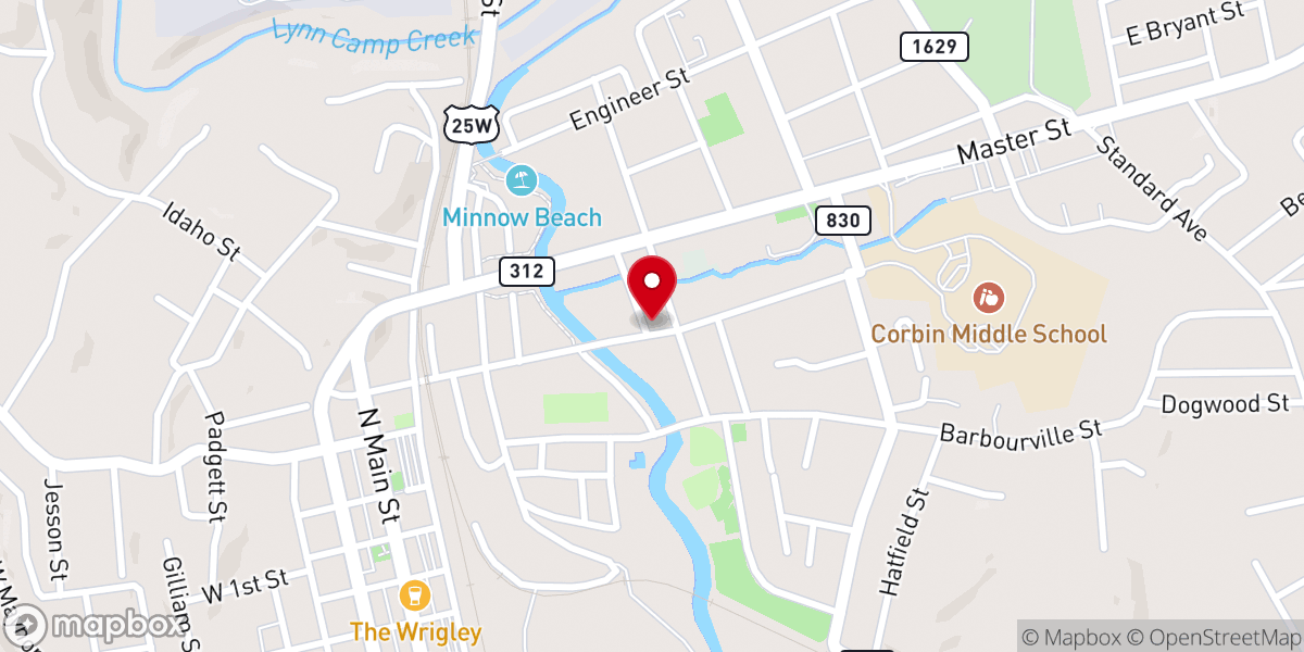 Map showing location of First Pentecostal Church add service hours