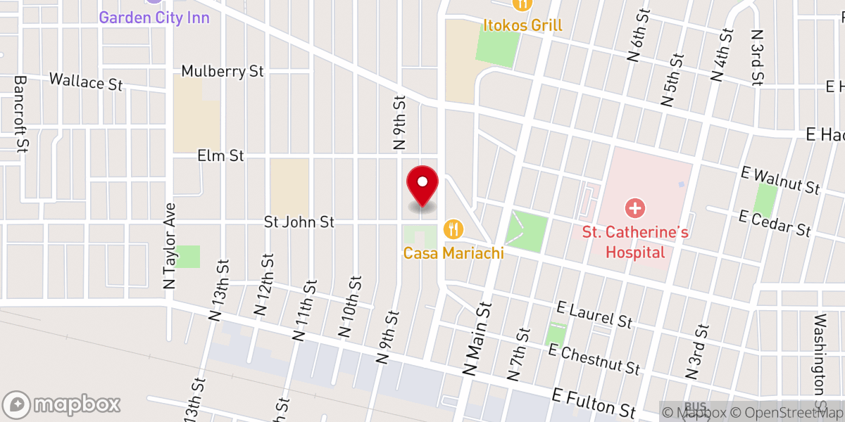 Map showing location of Church of Brethren