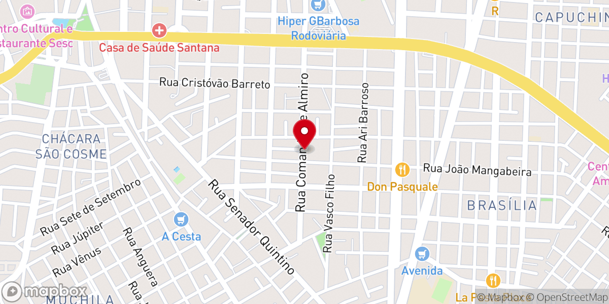 Map showing location of Instituto de Religião Sede Feira de Santana