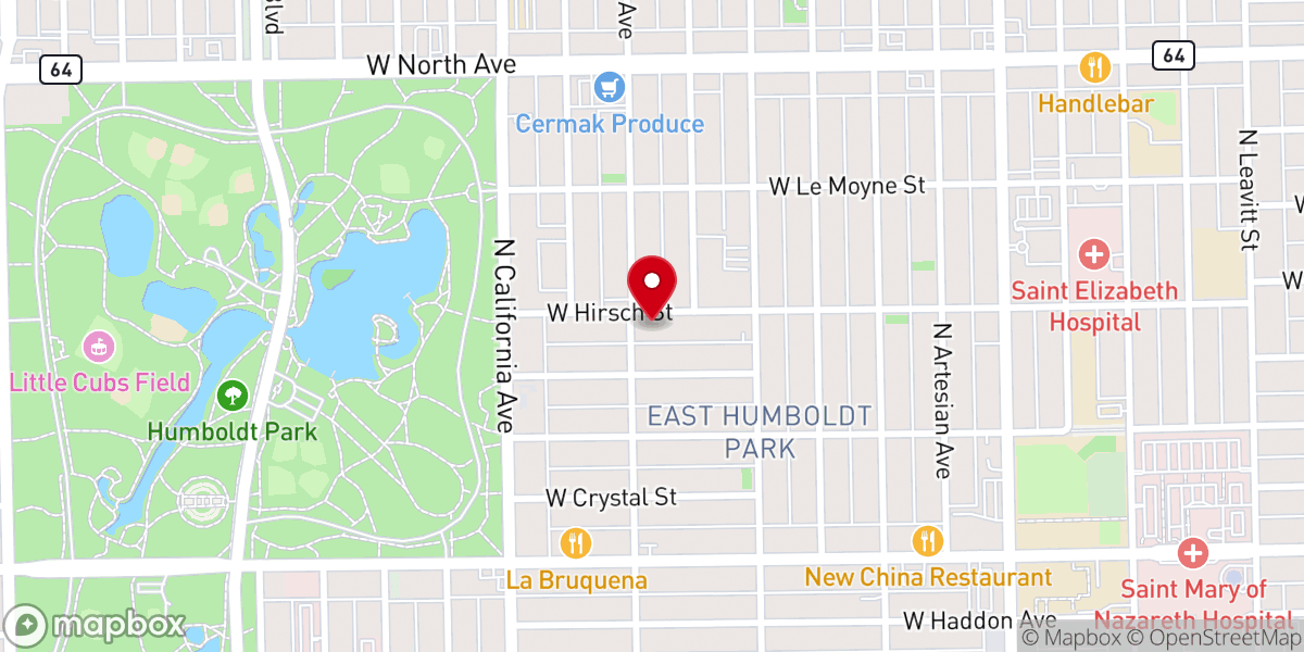 Map showing location of Assembly Pentecostal Church