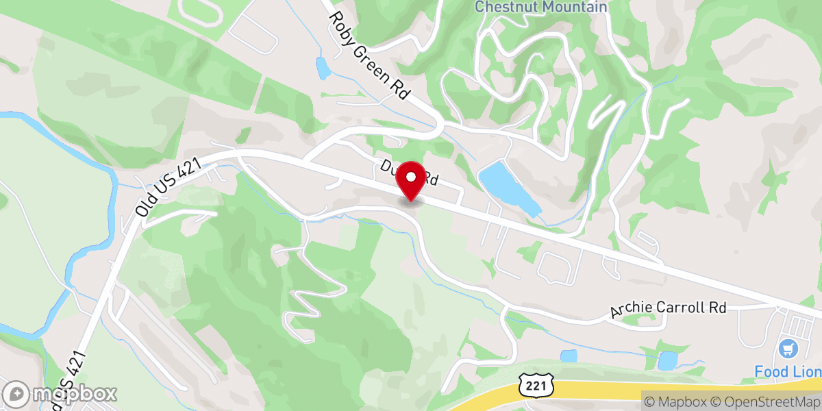 Map showing location of Brookside Presbyterian Church