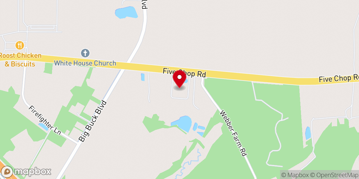 Map showing location of Andrew Chapel Baptist Church
