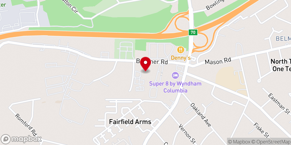 Map showing location of Ecclesia Church of God in Christ