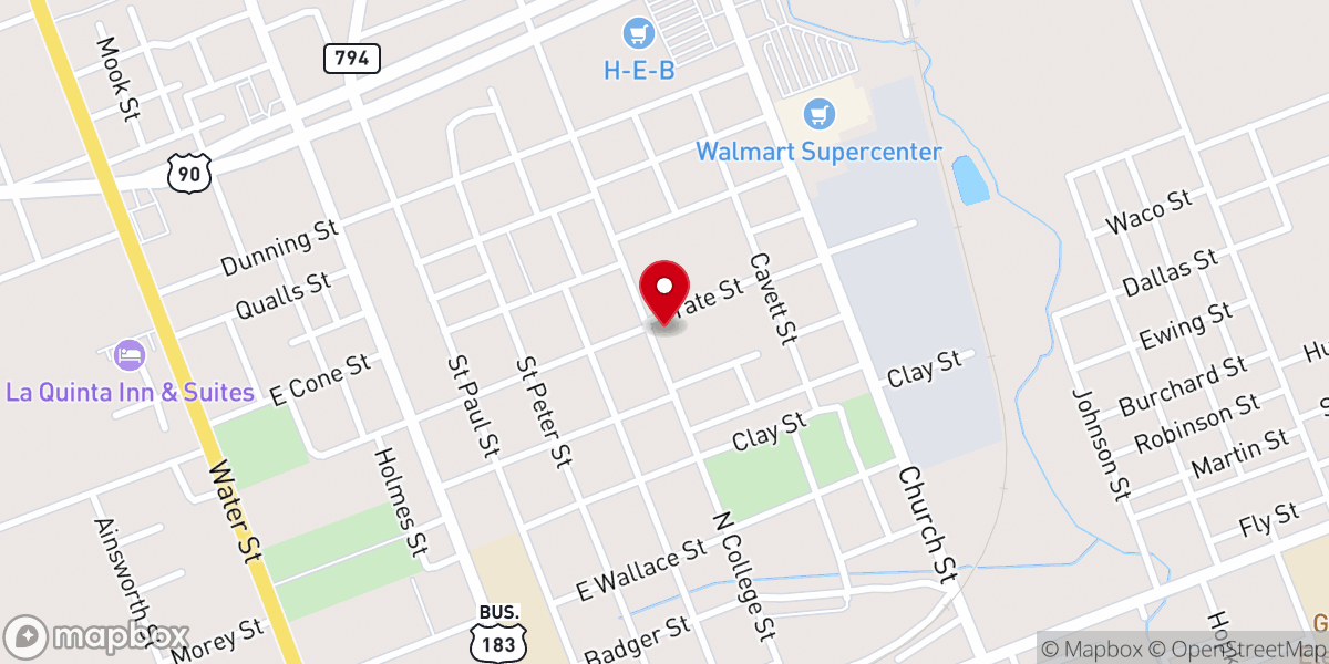 Map showing location of Memorial Heights Baptist Church