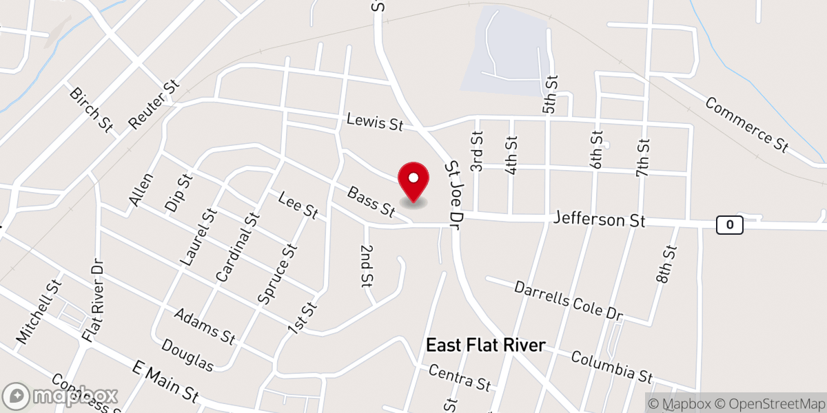 Map showing location of Living Hope Holiness Church