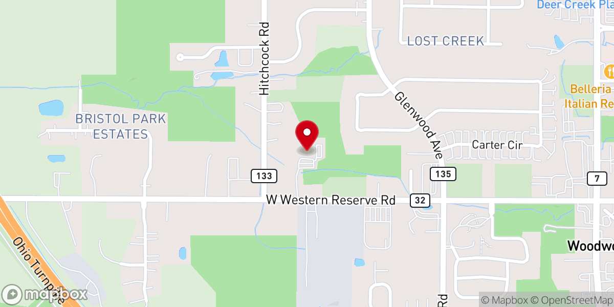 Map showing location of Believers Church Boardman Campus