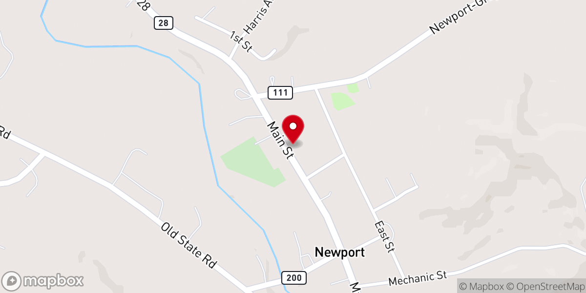 Map showing location of St John the Baptist Church