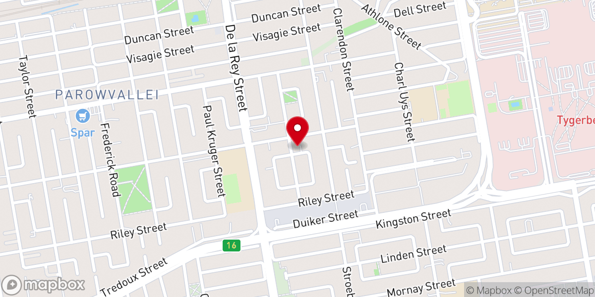 Map showing location of New Apostolic Church Parow Valley