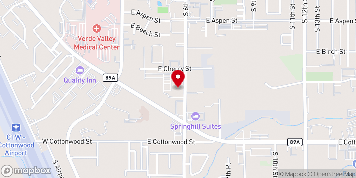 Map showing location of Christ's Church of the Valley - Verde Valley